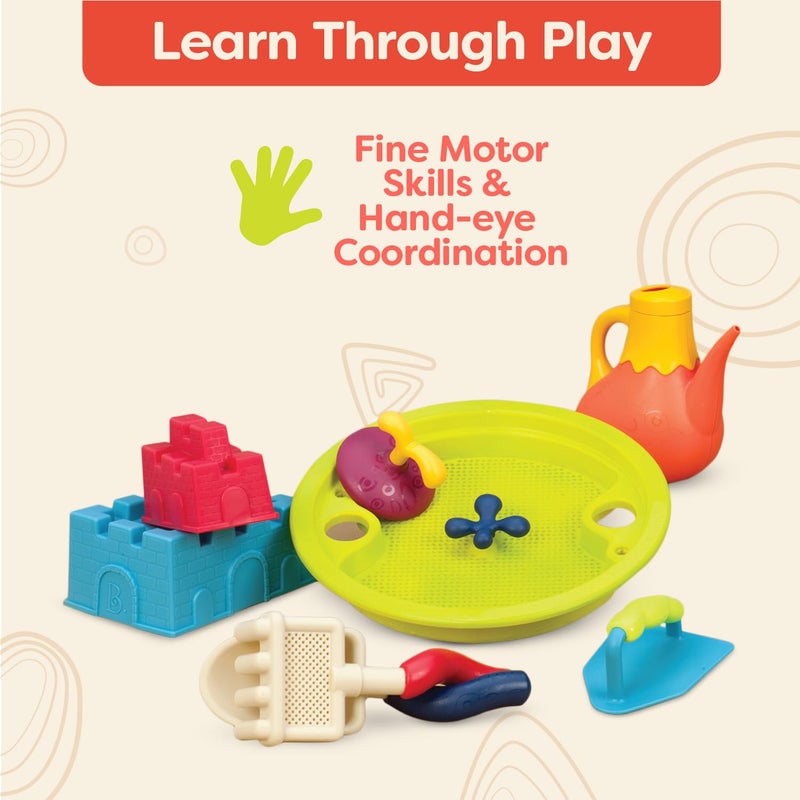 B. toys â€“ Shore Thing Large Bucket Set â€“ Water Play Beach Playset â€“ Bucket Set (Navy) with 11 Funky Sand Toys for Kids â€“ 18 Months+ - Image 3